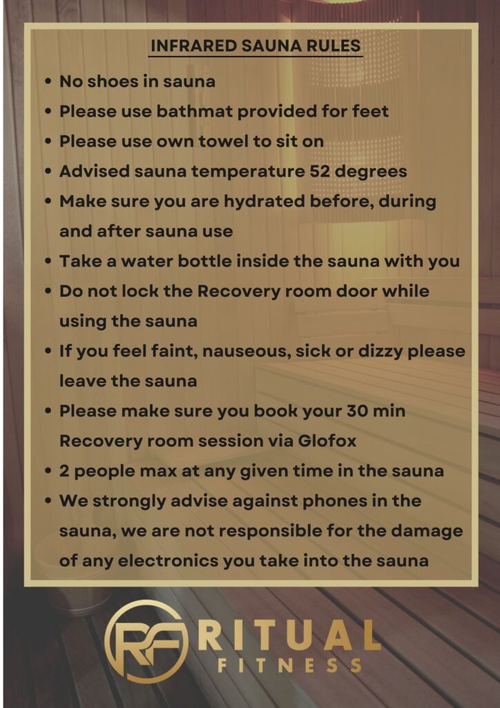infrared sauna rules